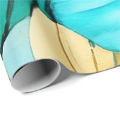 Subtile Gold Accent Watercolor Design Geschenkpapier (Rolleneckpunkt)