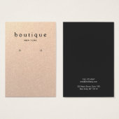 Subtile Gold Glitzer Earring Display Card (Vorne & Hinten)