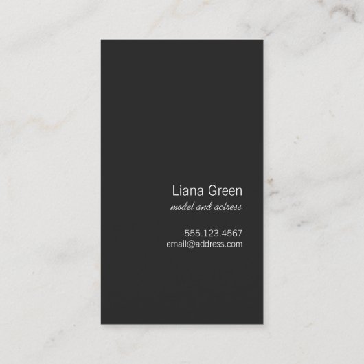 Subtile Gold Glitzer Modeling Fotokarte Visitenkarte (Rückseite)