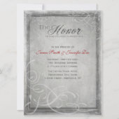 Subtile Graue Eleganz Einladung (Vorderseite)