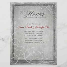 Subtile Graue Eleganz Einladung