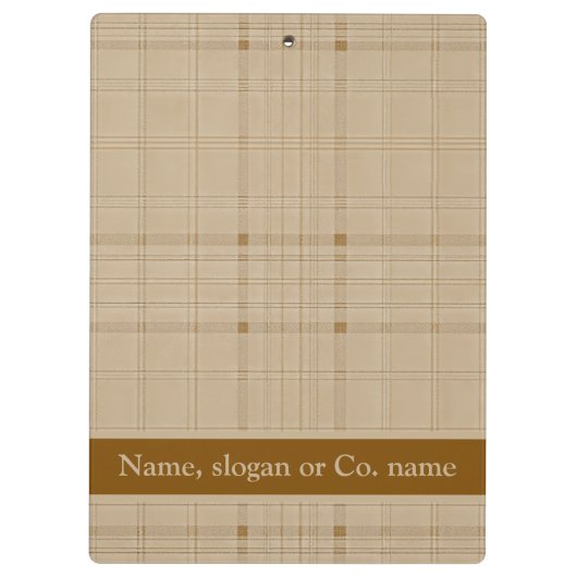 Subtile Grid - braun Klemmbrett (Rückseite)