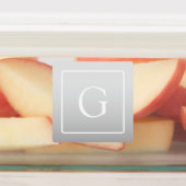 Subtile hellgraue Gradient Surname Monogram Etiketten (Befestigt)