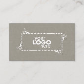 Subtile Imitate Textur & Logo Visitenkarte (Vorderseite)