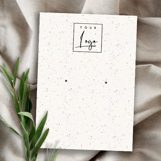 Subtile Keramik Textur-Earing-Logo Visitenkarte