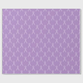 Subtile Lavender Lila Awareness Ribbons Muster Geschenkpapier (Flach)
