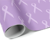 Subtile Lavender Lila Awareness Ribbons Muster Geschenkpapier (Rolleneckpunkt)