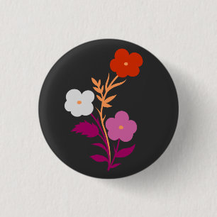 Subtile Lesbische Blume Button