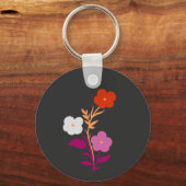 Subtile Lesbische Blume Schlüsselanhänger (Rückseite)
