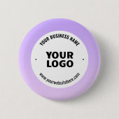 Subtile Light Lila Ombre & Your Business Logo Button (Vorderseite)