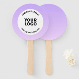 Subtile Light Lila Ombre & Your Business Logo Fächer