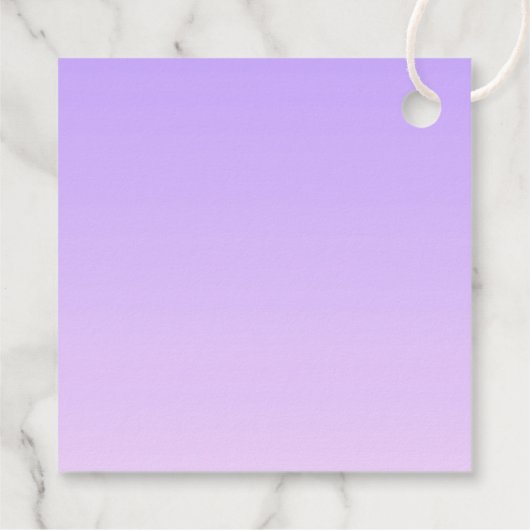 Subtile Light Lila Ombre & Your Business Logo Geschenkanhänger (Rückseite)