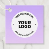 Subtile Light Lila Ombre & Your Business Logo Geschenkanhänger (Vorderseite)