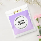 Subtile Light Lila Ombre & Your Business Logo Geschenktütchen (Versiegelt)