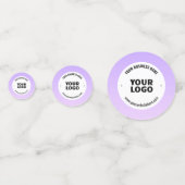 Subtile Light Lila Ombre & Your Business Logo Konfetti (Rückseiten)