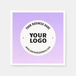 Subtile Light Lila Ombre & Your Business Logo Serviette