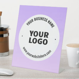 Subtile Light Lila Ombre & Your Business Logo Sockelschild