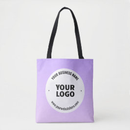 Subtile Light Lila Ombre & Your Business Logo Tasche