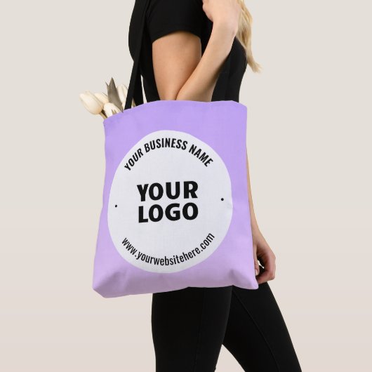 Subtile Light Lila Ombre & Your Business Logo Tasche (Von Nahem)