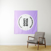 Subtile Light Lila Ombre & Your Business Logo Wandteppich (Beispiel (Horizontal))