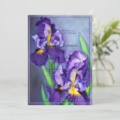 Subtile lila Hochzeiten Einladung (Stehend Vorderseite)