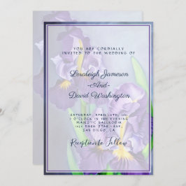 Subtile lila Hochzeiten Einladung