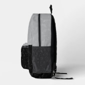 Subtile moderne Monogram Music Bedruckter Rucksack (Rechts)