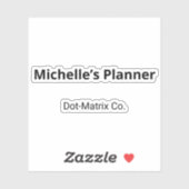 Subtile monochrome, ornamentale Dot-Matrix-Aufkleb Aufkleber (Blatt)