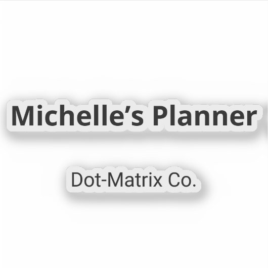 Subtile monochrome, ornamentale Dot-Matrix-Aufkleb Aufkleber (Vorderseite)