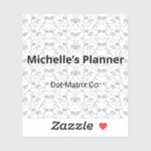 Subtile monochrome, ornamentale Dot-Matrix-Aufkleb Aufkleber (Blatt)