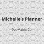 Subtile monochrome, ornamentale Dot-Matrix-Aufkleb Aufkleber (Vorderseite)