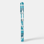 Subtile Monogram Aqua und weiß Abstrakt Case-Mate iPhone Hülle (Rückseite / Links)