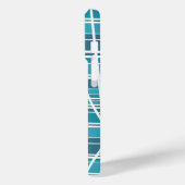 Subtile Monogram Aqua und weiß Abstrakt Case-Mate iPhone Hülle (Rückseite / Links)