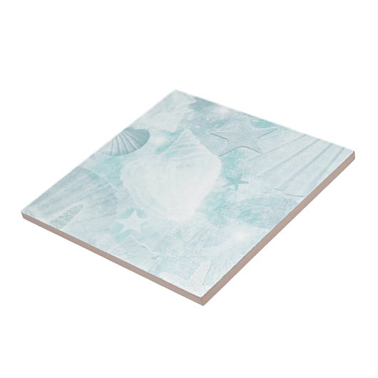 Subtile Muscheln Grafik Fliese (Seite)