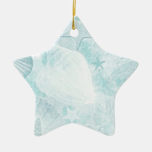 Subtile Muscheln Grafik Keramikornament (Vorne)