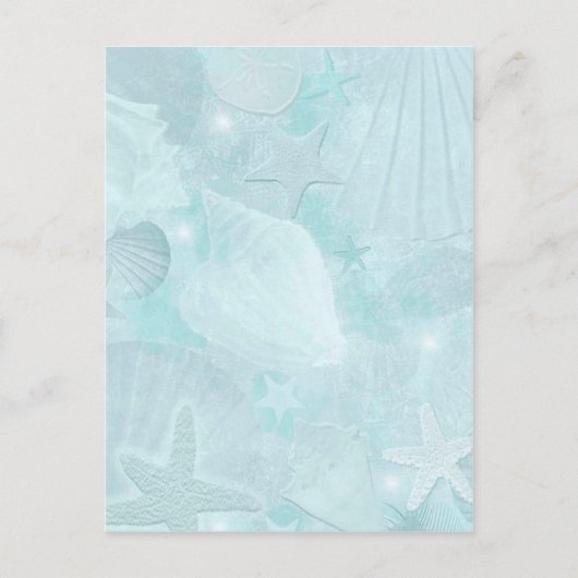 Subtile Muscheln Grafik Postkarte (Vorderseite)