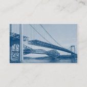 Subtile Muster Eleganblau Visitenkarte (Rückseite)