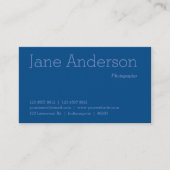 Subtile Muster Eleganblau Visitenkarte (Vorderseite)