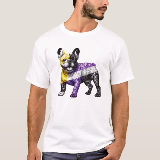 Subtile nicht binäre französische Bulldogge-Preis  T-Shirt (Vorderseite)