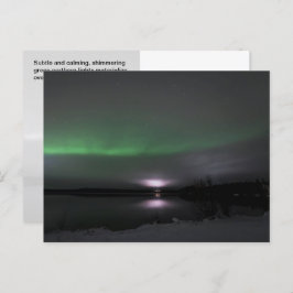Subtile Northern Lights, Fairbanks, AK - Postkarte