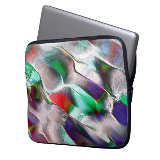 Subtile oder farbige Extravaganz in einem virtuell Laptopschutzhülle (Vorderseite Links)