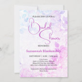 Subtile Pastel Floral Background Brautparty Einladung (Vorderseite)