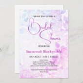 Subtile Pastel Floral Background Brautparty Einladung (Vorne/Hinten)