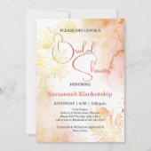 Subtile Pastel Floral Background Brautparty Einladung (Vorderseite)