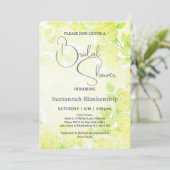 Subtile Pastel Floral Background Brautparty Einladung (Stehend Vorderseite)