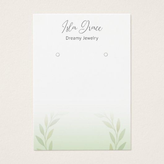 Subtile Pastell Foliage Cupcake Design Card (Vorderseite)