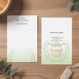 Subtile Pastell Foliage Cupcake Design Card