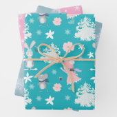 Subtile 🎄 Pastell Weihnachtsmuster, Sondertext  Geschenkpapier Set (Beispiel)