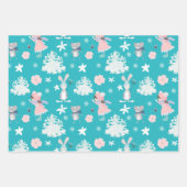 Subtile 🎄 Pastell Weihnachtsmuster, Sondertext  Geschenkpapier Set (Vorderseite)