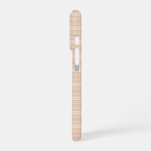Subtile Pastellfarben und Tan Kariert iPhone Hülle (Linke Seite)